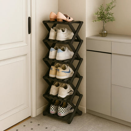 Bamboo Storage Rack | Shoe Storage Organizer with Foldable Design | Space-Saving Solution for Home 7