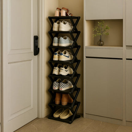 Bamboo Storage Rack | Shoe Storage Organizer with Foldable Design | Space-Saving Solution for Home 8