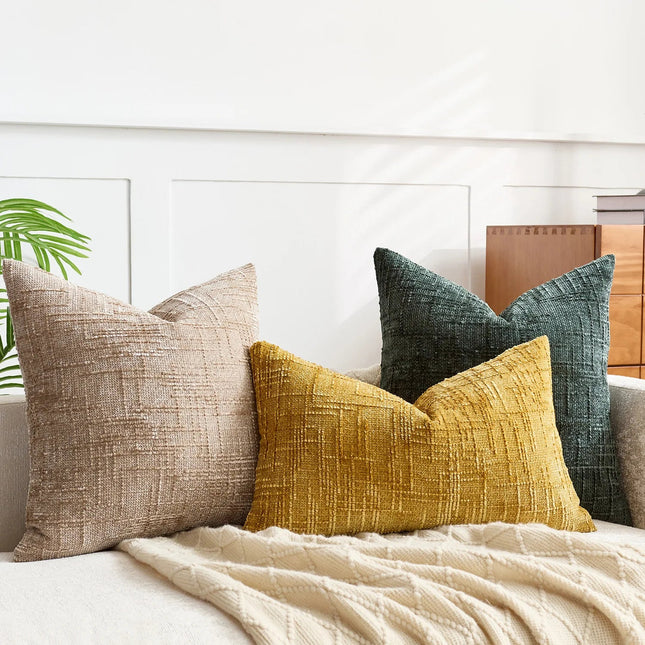 Bamura | Chenille Decorative Cushion with Bamboo Structure | Elegant Design for Cozy Interiors 1
