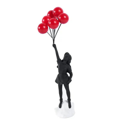 Resin Statue Flying Balloon Girl, Coffee Table Decor Sculpture – image 4