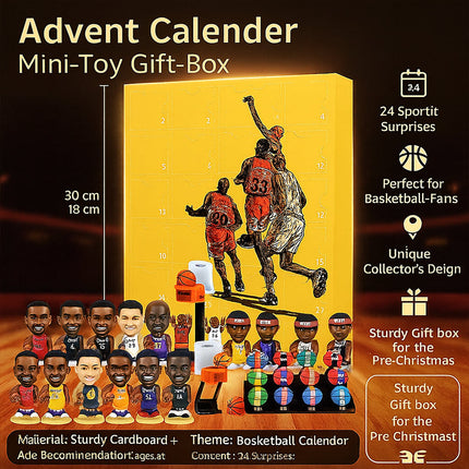Basketball Collector Set | Advent Calendar with Mini Figures & Accessories | Fun Countdown for Fans 2