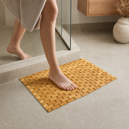 Bamboo Bath Mat, Wooden Bathroom Mat for Shower and Spa – image 6