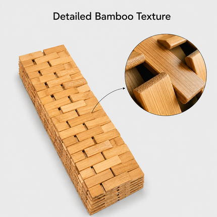 Bamboo Bath Mat, Foldable Wood Shower Mat with Natural Finish – image 5