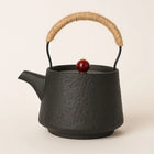 Ceramic Teapot with Beam Handle, Japanese Tea Pot, Handmade Pottery Teapot with Coarse Texture for Gongfu Brewing