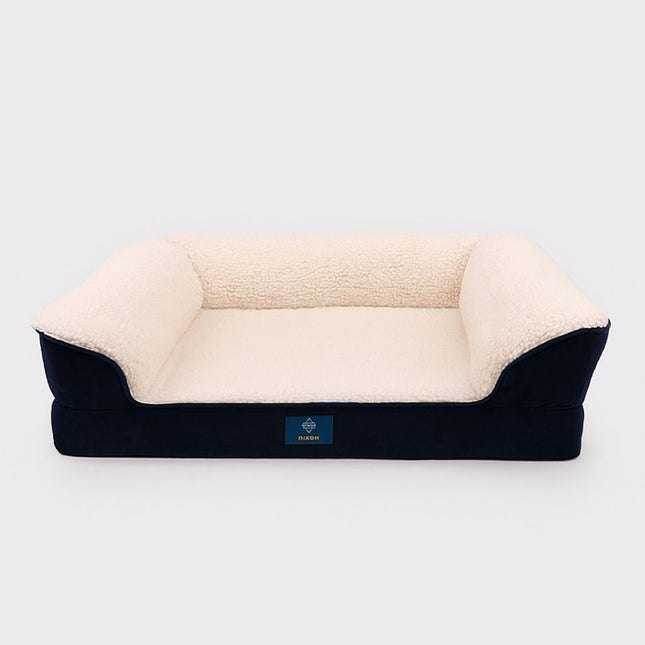 Orthopedic Dog Bed, Dog Couch Bed with Bolstered Sides and Low Front Entry, Cat Bed with Machine Washable Cover_00