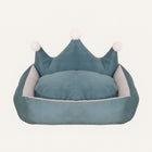 Dog Beds, Cute Crown Pet Bed with Raised Sides and Soft Velvet Interior, Plush Dog Bed for Puppies and Dogs