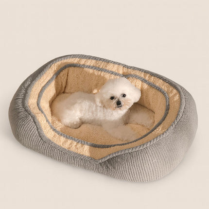 Dog Beds, Soft Pet Bed with Supportive Base for Year Round Comfort, Breathable Warm Dog Bed for All Seasons