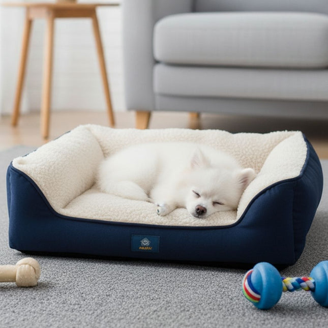 Orthopedic Dog Bed, Dog Couch Bed with Bolstered Sides and Low Front Entry, Cat Bed with Machine Washable Cover_01