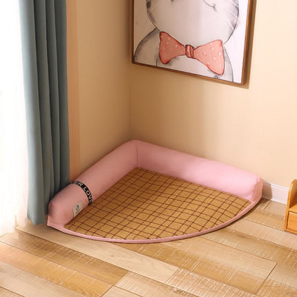 Cooling Dog Bed, Semi Enclosed Corner Pet Bed with Breathable Bamboo Fiber Surface – image 5