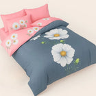 Bedding Set 4 Piece, Brushed Cotton Bedding Set with Duvet Cover, Flat Sheet and Pillowcases