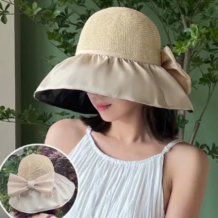 BelleBrim | Wide Brim Sun Hat for Women with Stylish Bow | UV Protection Beach Hat 0