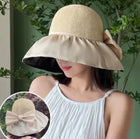 BelleBrim | Wide Brim Sun Hat for Women with Stylish Bow | UV Protection Beach Hat 0