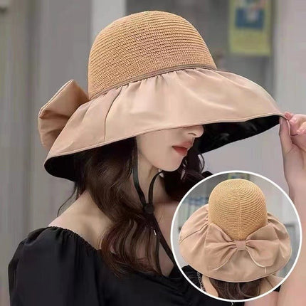 BelleBrim | Wide Brim Sun Hat for Women with Stylish Bow | UV Protection Beach Hat 1
