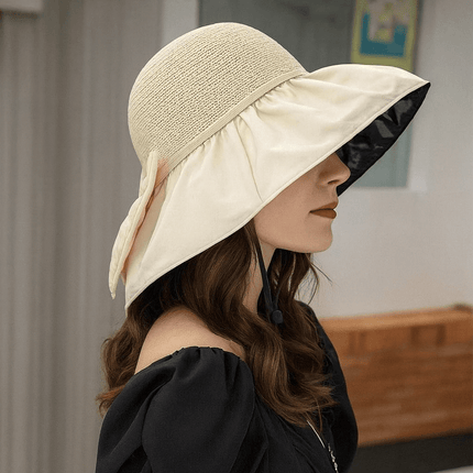 BelleBrim | Wide Brim Sun Hat for Women with Stylish Bow | UV Protection Beach Hat 7
