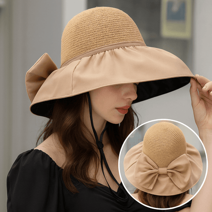BelleBrim | Wide Brim Sun Hat for Women with Stylish Bow | UV Protection Beach Hat 8