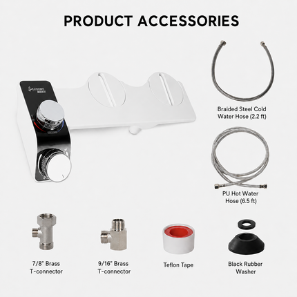 Bidet Attachment for Toilet, Non Electric Bidet Attachment with Dual Nozzle – image 4