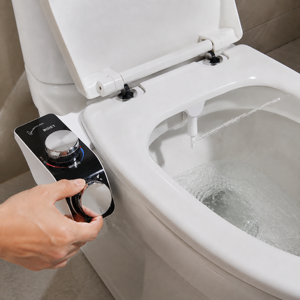 Bidet Attachment for Toilet, Non Electric Bidet Attachment with Dual Nozzle, Warm Water Bidet for Toilet
