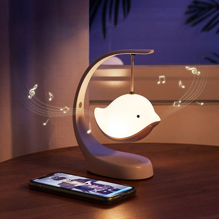 Bird Night Light with Bluetooth Speaker & Adjustable Brightness | Versatile USB Lamp for Calm Ambiance