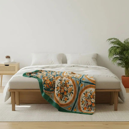 Cotton Blanket for Bed, Lightweight Blanket with Five Layer Cotton Gauze – image 9