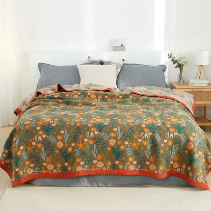Cotton Blanket for Bed, Breathable Bed Cover for All Seasons – image 10