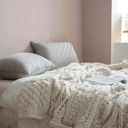 Wool Throw Blanket, Textured Bed Blanket for Sofa and Couch – image 5