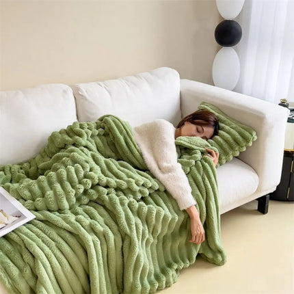 Warm Soft Blanket with Ribbed Texture for Bed – image 10