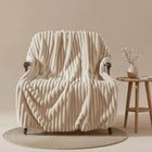 Throw Blanket for Couch, Striped Jacquard