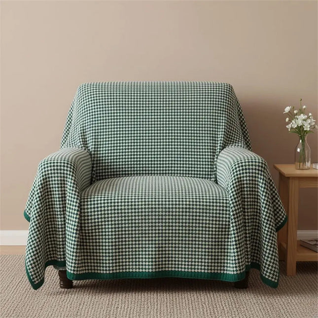 Throw Blanket for Bed and Sofa, Geometric Jacquard