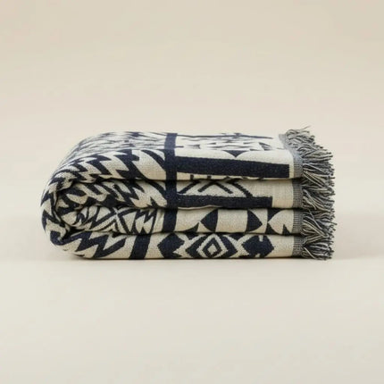 Geometric Woven Cotton Blanket – image 5