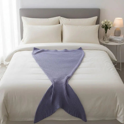 Mermaid Tail Blanket, Knit Wearable Blanket for Couch and Bed – image 5
