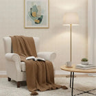 Throw Blankets, Soft Blanket with Tassels, Faux Cashmere Knit Blanket, Cozy Blanket for Couch and Bed