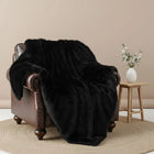 Faux Fur Throw Blanket for Couch, Soft Faux Fur Blanket for Bed, Cozy Couch Throw for Sofa and Chair