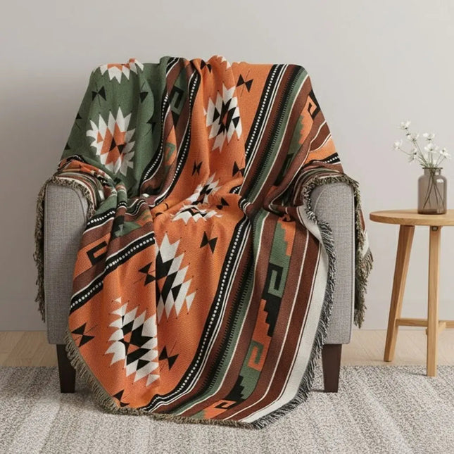 Geometric Throw Blanket for Couch