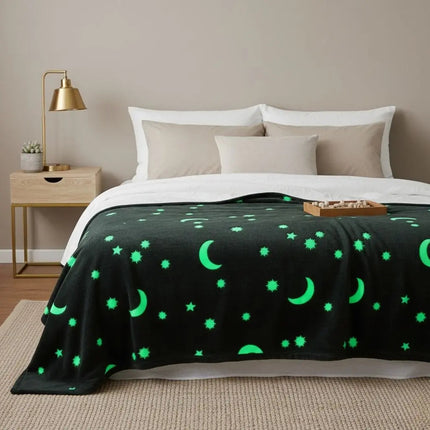 Children's Blanket with Stars and Moons, Soft Microfiber Blanket for Bed and Travel – image 4