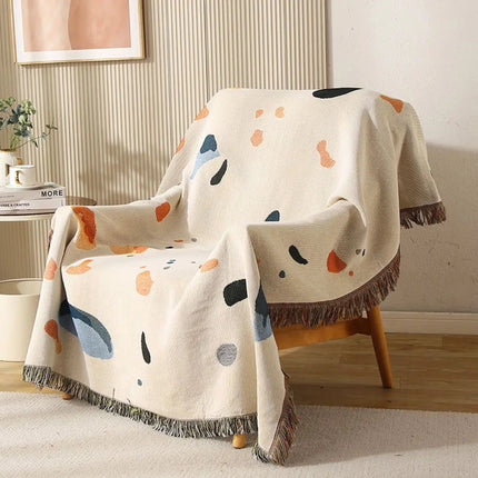 Throw Blanket for Couch, Lightweight Sofa Throw with Starry Sky Pattern