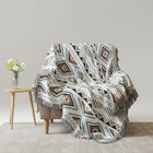 Double Sided Throw Blanket for Couch, Geometric Couch Cover, Armchair Cover, Cotton Blend Sofa Throw Blanket