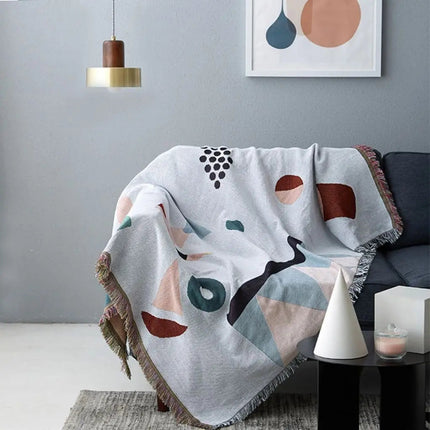 Throw Blankets, Geometric Sofa Throw Blanket