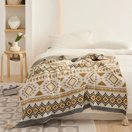 Chenille Sofa Blanket with Geometric Pattern – image 5