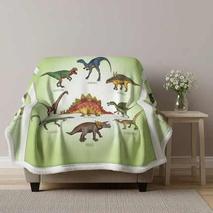 Throw Blankets for Kids, Soft Cotton Blanket with Dinosaur Print – image 4