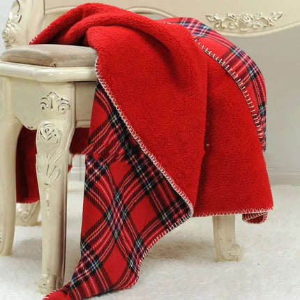 Fleece Throw Blankets, Classic Plaid Fleece Blanket – image 4