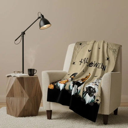 Fall Throw Blanket, Autumn Flannel Blanket for Fall Decor