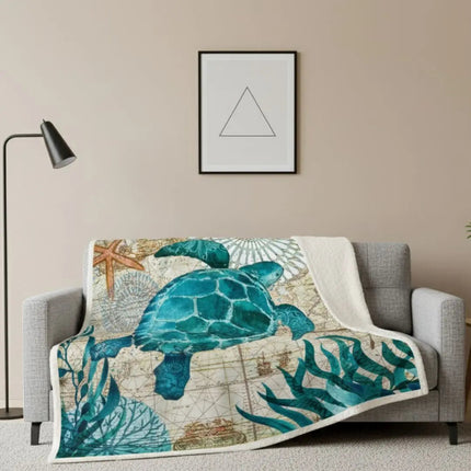 Fleece Throw Blankets, Thick Plush Fleece Blanket for Sofa and Bed