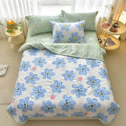 Cotton Quilt, Lightweight Summer Quilt, Floral Bed Quilt in Breathable Washed Cotton, Machine Washable Cotton