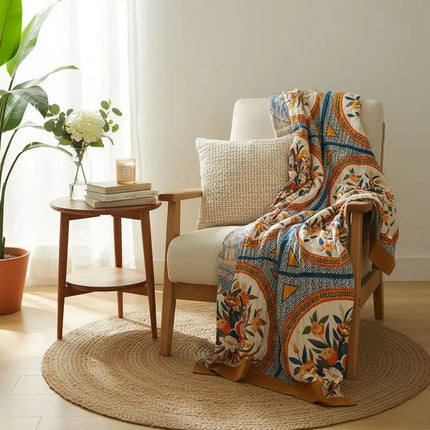 Cotton Blanket for Bed, Breathable Bed Cover for All Seasons – image 4