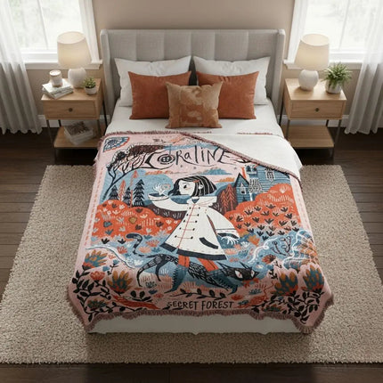 Woven Throw Blanket, Soft Blanket with Bold Shapes