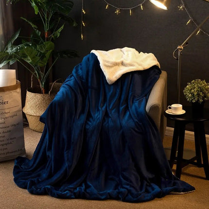 Sherpa Throw Blanket, Dual Sided Flannel Soft Blanket with Sherpa Lining