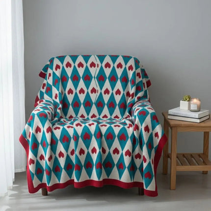 Knit Throw Blanket, Lightweight Sofa Throw for Naps and Lounging