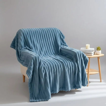 Flannel Throw Blanket, Heavyweight Plush Blanket for Fall and Winter
