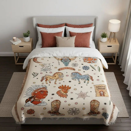 Woven Throw Blanket, Artistic Couch Cover Blanket for Sofa and Bed – image 5