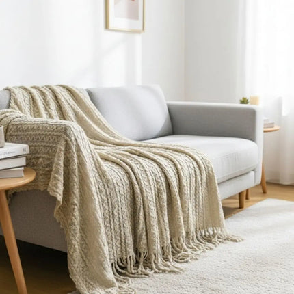 Knit Throw Blanket for Couch, Cozy Blanket for Bed and Dorm – image 8